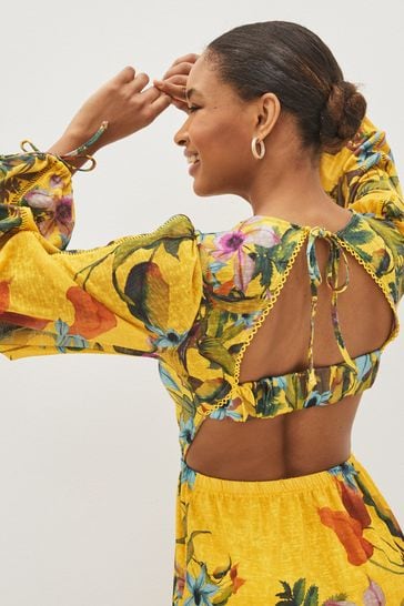 Next yellow deals floral dress