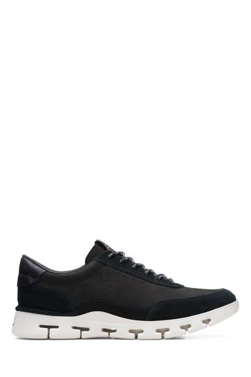 Clarks Black Combi Nature X One Trainers