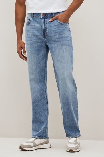 Light Blue Essential Stretch Relaxed Fit Jeans