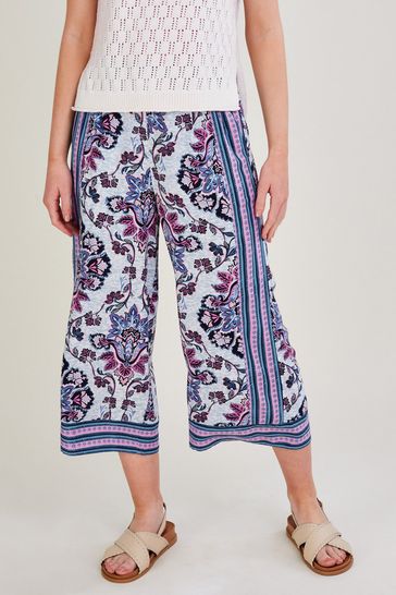 Monsoon Pink Floral Print Trousers