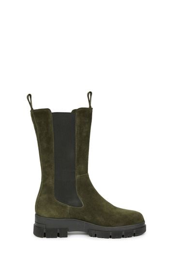 Celtic & Co. Tall Green Chunky Chelsea Boots