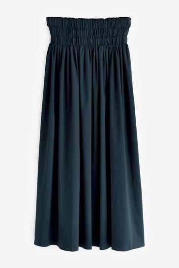 Buy Navy Blue Elasticated Waist Midi Skirt from Next Luxembourg