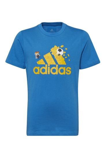 adidas Blue Junior x LEGO® Football Graphic T-Shirt