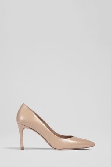 LK Bennett Floret Patent Leather Pointed Toe Courts