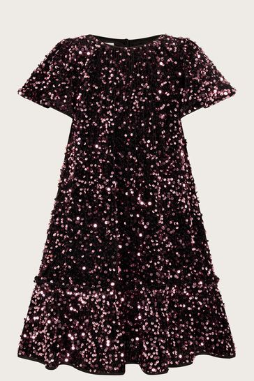Monsoon pink sequin dress clearance