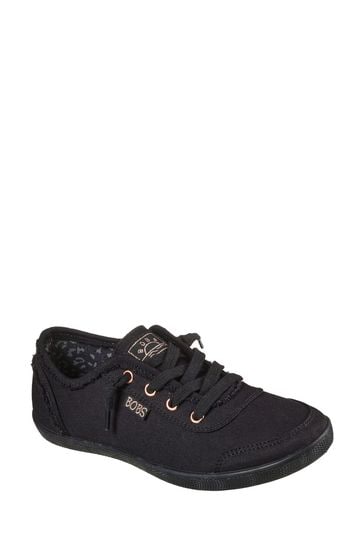 Black skechers shop womens trainers