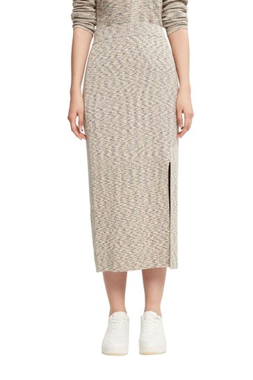 Esprit Cream Multicoloured Knitted Skirt