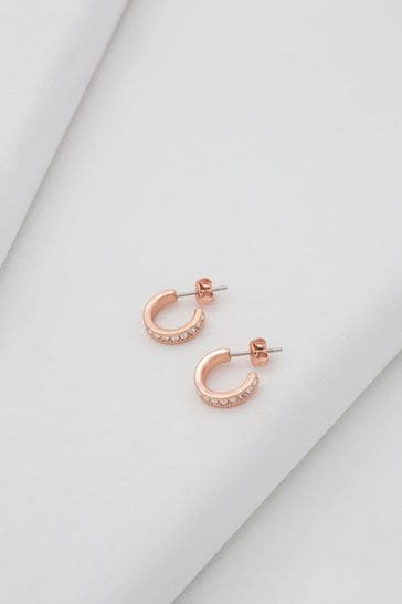 Ted Baker SEENITA Crystal Small Hoop Earrings For Women
