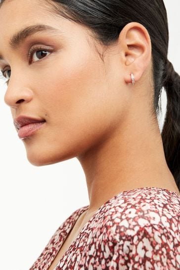 Ted Baker SEENITA Crystal Small Hoop Earrings For Women