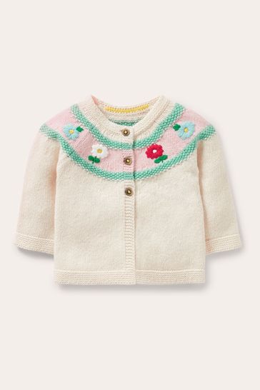 Boden White Flower Detail Cardigan