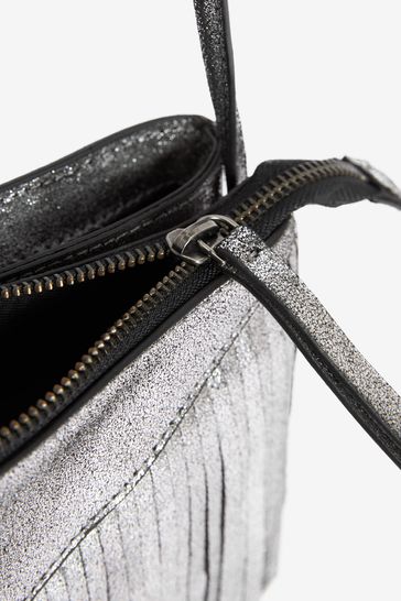Black silver sales crossbody bag