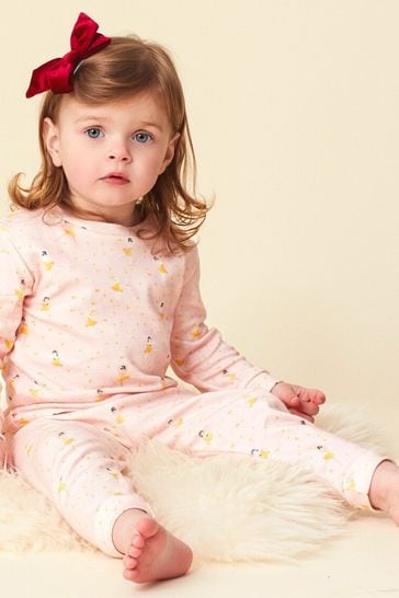 Babbico Pink Ballerina Print Cuffed Pyjamas