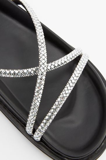 Bling footbed sandals store