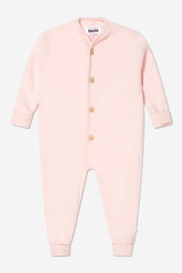 Baby Girls Merino Wool All-In-One in Pink