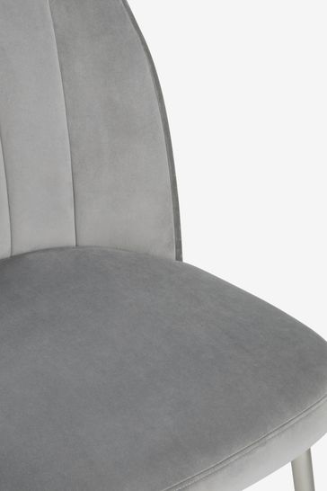 Gray velvet dining chairs outlet set of 2