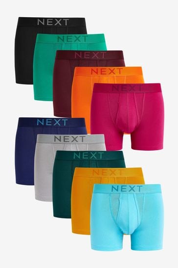 Pack de 10 boxers ajustados de colores vivos