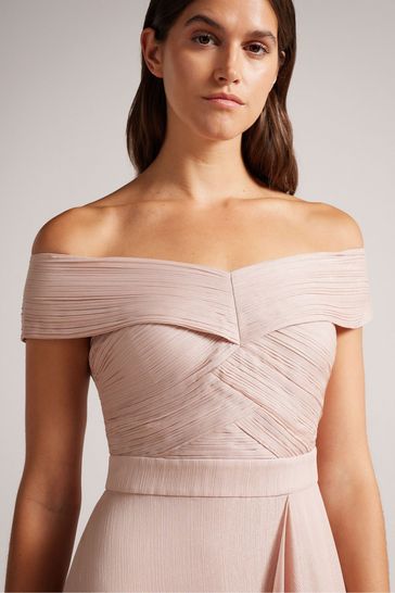 Ted baker pink bardot dress sale