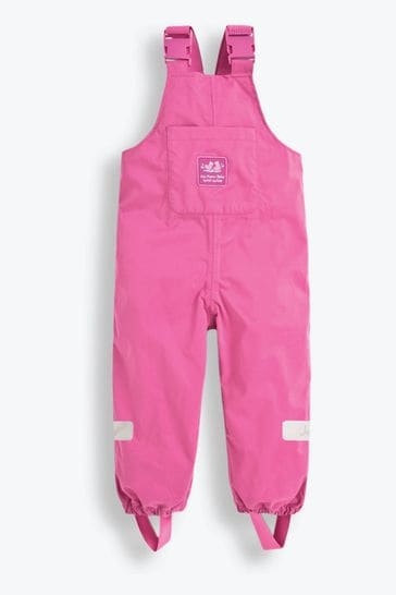 JoJo Maman Bébé Fuchsia Pack-Away Waterproof Dungarees