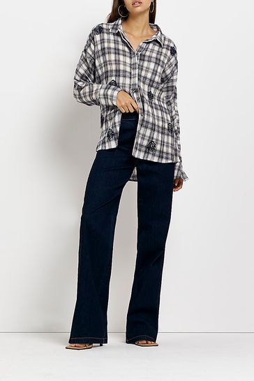 Checked shirt womens river island shop