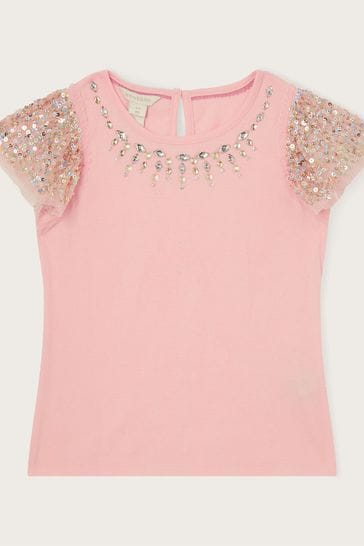 Monsoon pink deals sequin top