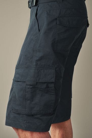 Buy Navy Blue Long Length Belted Cargo Shorts from Next Ukraine