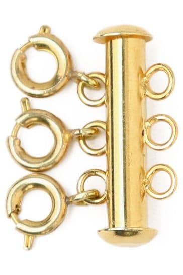 Orelia London Gold Plated Necklace Magic Three Row Separator