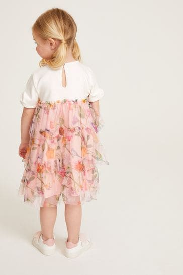 Buy Baker by Ted Baker Pink Floral Tiered Mesh Dress from Next USA