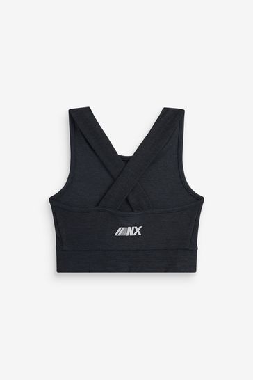 Black Sports Crop Top (5-16yrs)