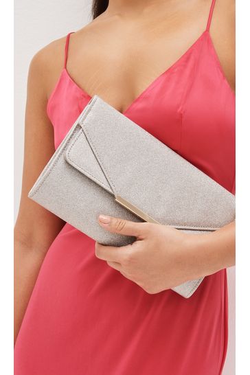 Buy Shimmer Clutch Bag With Cross Body Chain from Next Luxembourg