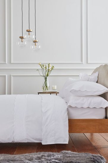 Truly White Embroidered Duvet Cover