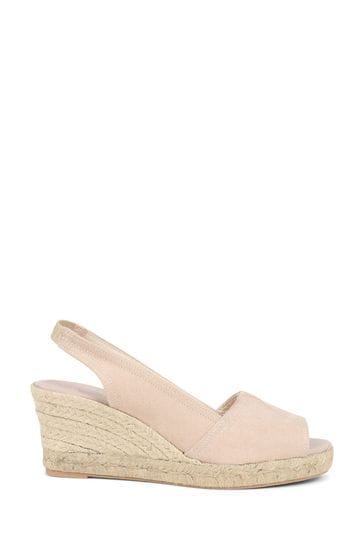 Buy Pavers Peep Toe Wedge Nude Sandals from Next Luxembourg