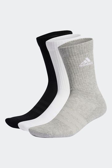 adidas Off White Cushioned Crew Socks 3 Pairs