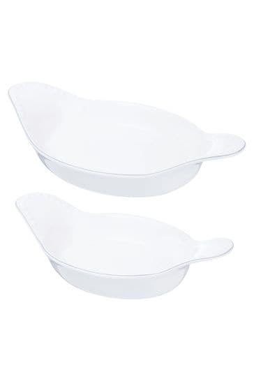 Black serving outlet dish