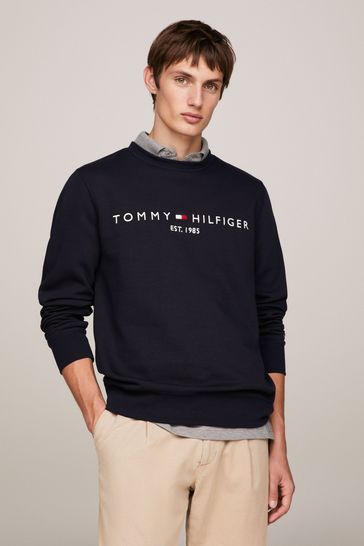 Buy Tommy Hilfiger Blue Tommy Logo Jumper from Next Luxembourg