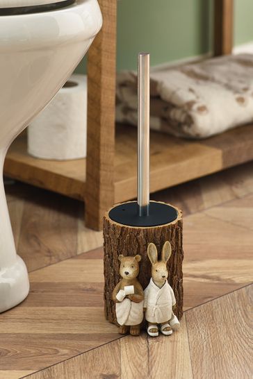 Animal toilet brush deals holder