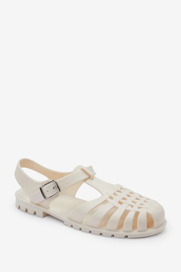 Buy Bone White Jelly Fisherman Sandals from Next Austria
