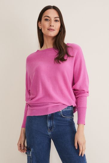 Phase Eight Pink Beatrice Cashmere Jumper