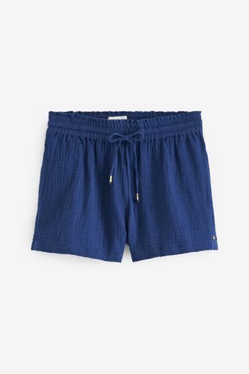 Blue best sale cotton shorts