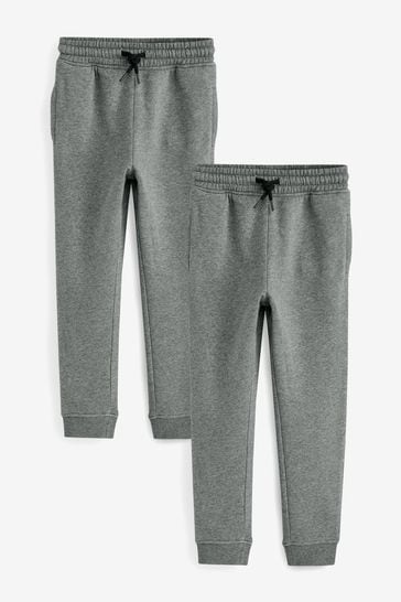 Charcoal Grey Slim Fit Joggers 2 Pack (3-16yrs)
