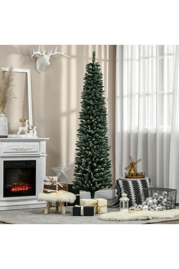Buy Homcom 6.5ft Snow Dipped Artificial Green Christmas Tree from the Laura  Ashley online shop