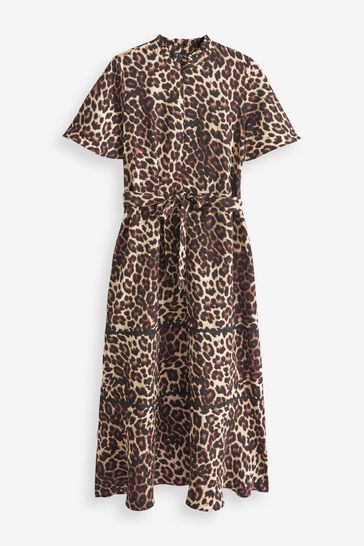 Leopard print zip dress 2025