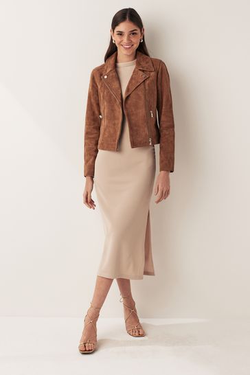 Urban Code Brown Suede Biker Jacket