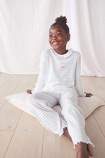 White company pyjamas girl clearance