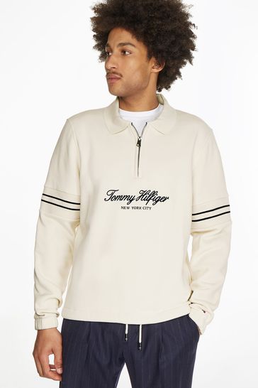 Tommy Hilfiger White Popover Sweatshirt