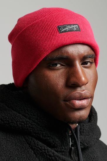 Buy Superdry Pink Essential Logo Bobble hat from Next Kuwait