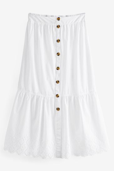 White button skirt hotsell