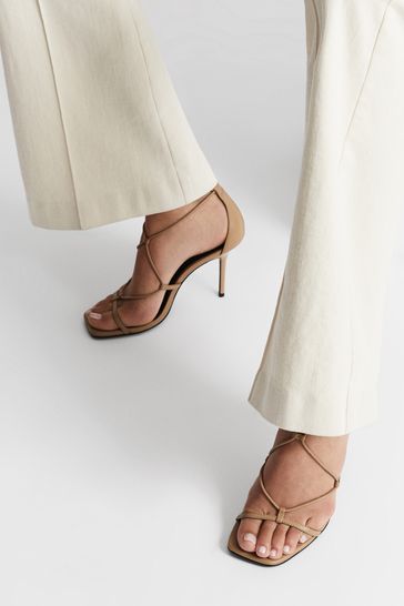 Buy Reiss Kali High Leather Strappy Wrap Sandals from the Laura