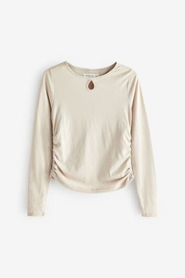 Abercrombie & Fitch Long Sleeve Jersey Keyhole Top