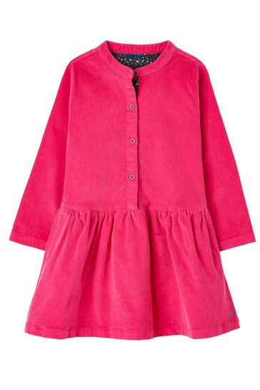 Joules Pink Rhia Casual Corduroy Dress