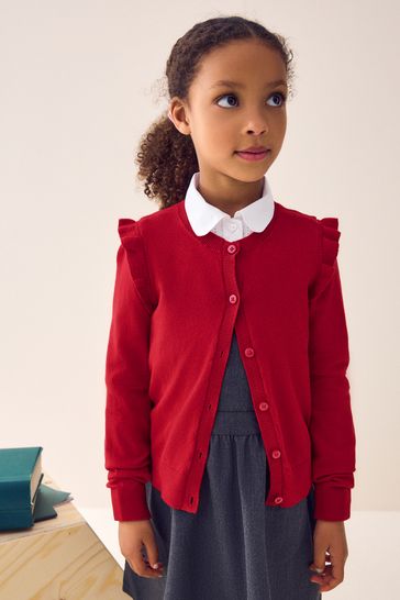 Red school cardigan top